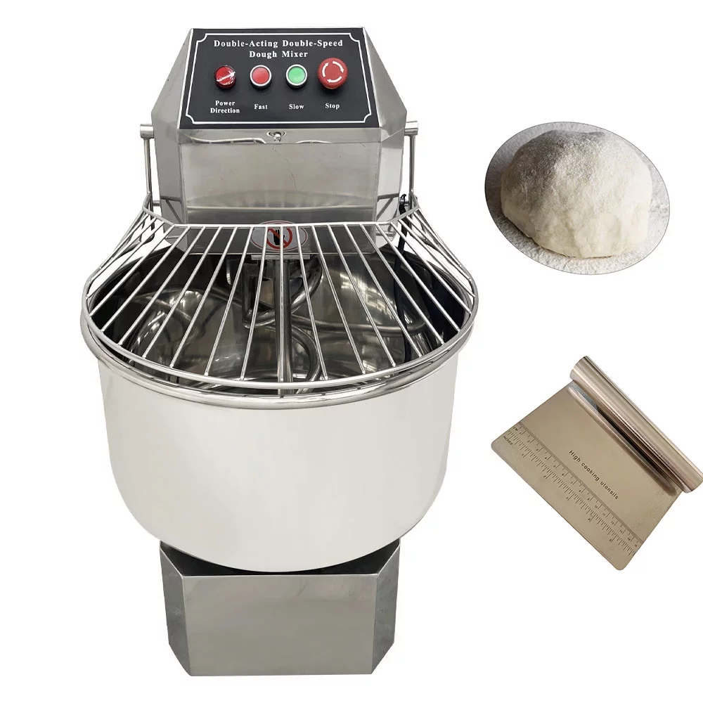 INTBUYING 40L Electric Dough Mixer Double Speed Double Action Stainless Steel