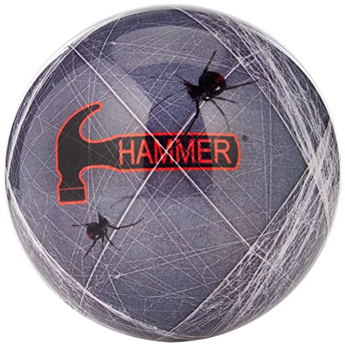 On The Ball Bowling Hammer Black Widow Viz-A-Ball, 14lbs, Grey/White
