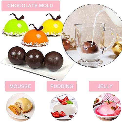 Hot Chocolate Bomb Mold Silicone Large Chocolate Sphere Mold Chocolate Ball Molds Silicone Hot Cocoa Bomb Molds 2.5
