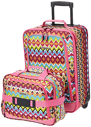 Rockland Fashion Expandable Softside Upright Luggage Set, Charcoal, 2-Piece (14/19)