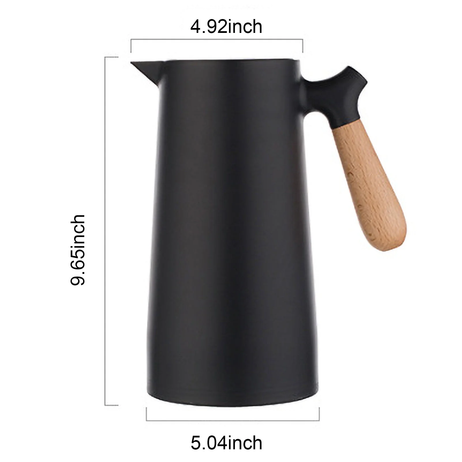 Large Thermal Coffee Carafe Double Walled Household Glass Liner Coffee Pot Household Insulation Pot Carafes
