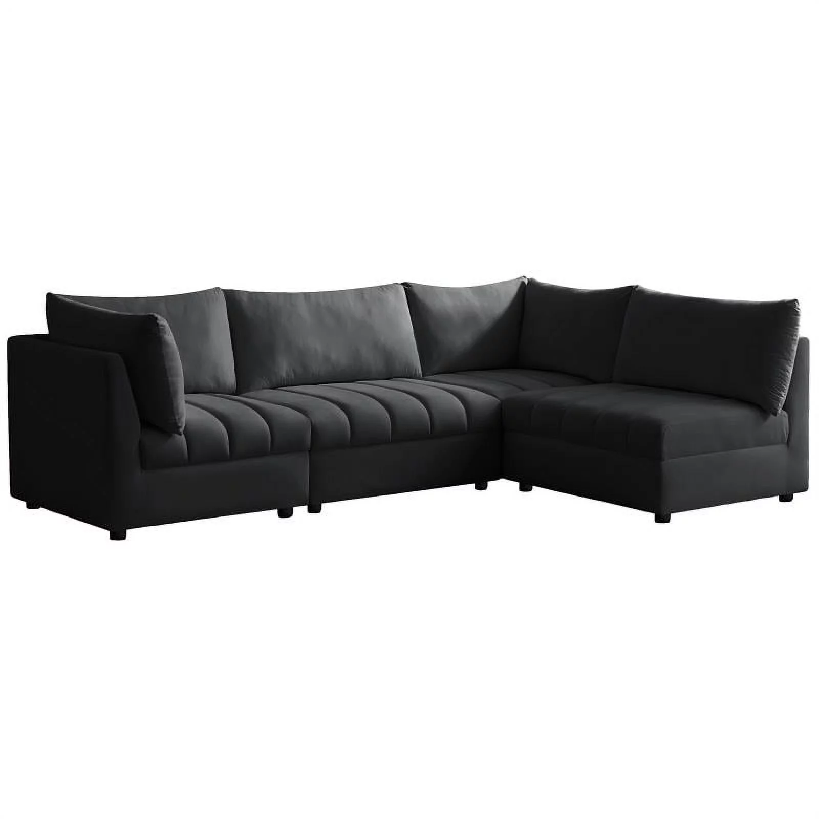 Meridian Furniture Jacob Black Velvet Modular Sectional