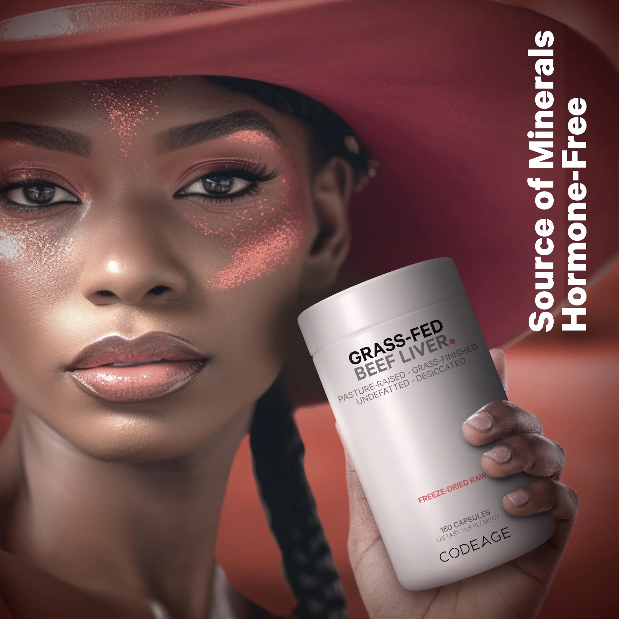 Codeage Grass-Fed Beef Liver, Grass-Finished, Pasture-Raised, Freeze-Dried Glandular Supplement, 180 ct