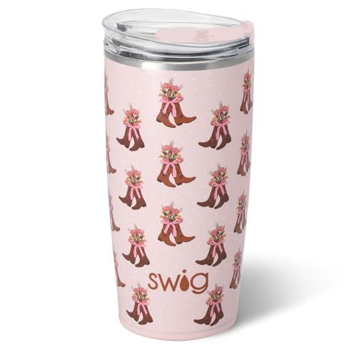 Swig Life 32oz Insulated Tumbler, Travel Coffee Tumbler with Lid, Cup Holder Friendly, Stainless Steel Travel Coffee Mug, Glitter Tumbler, Glitter Gifts (Confetti)