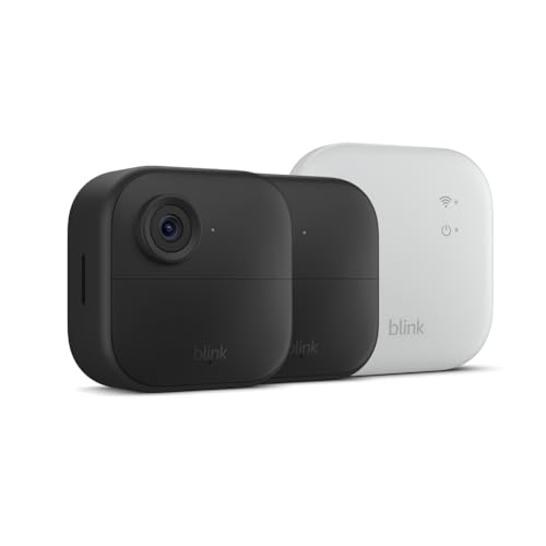 Blink Outdoor 4 XR (newest model) – two-year battery wireless camera with 4x security coverage, 1000 ft open-air range or 400 ft with typical use — 2 camera system
