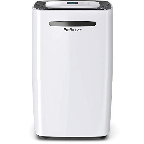Pro Breeze Electric Mini Dehumidifier, 2200 Cubic Feet (250 sq ft), Compact and Portable for High Humidity in Home, Kitchen, Bedroom, Basement, Caravan, Office, Garage