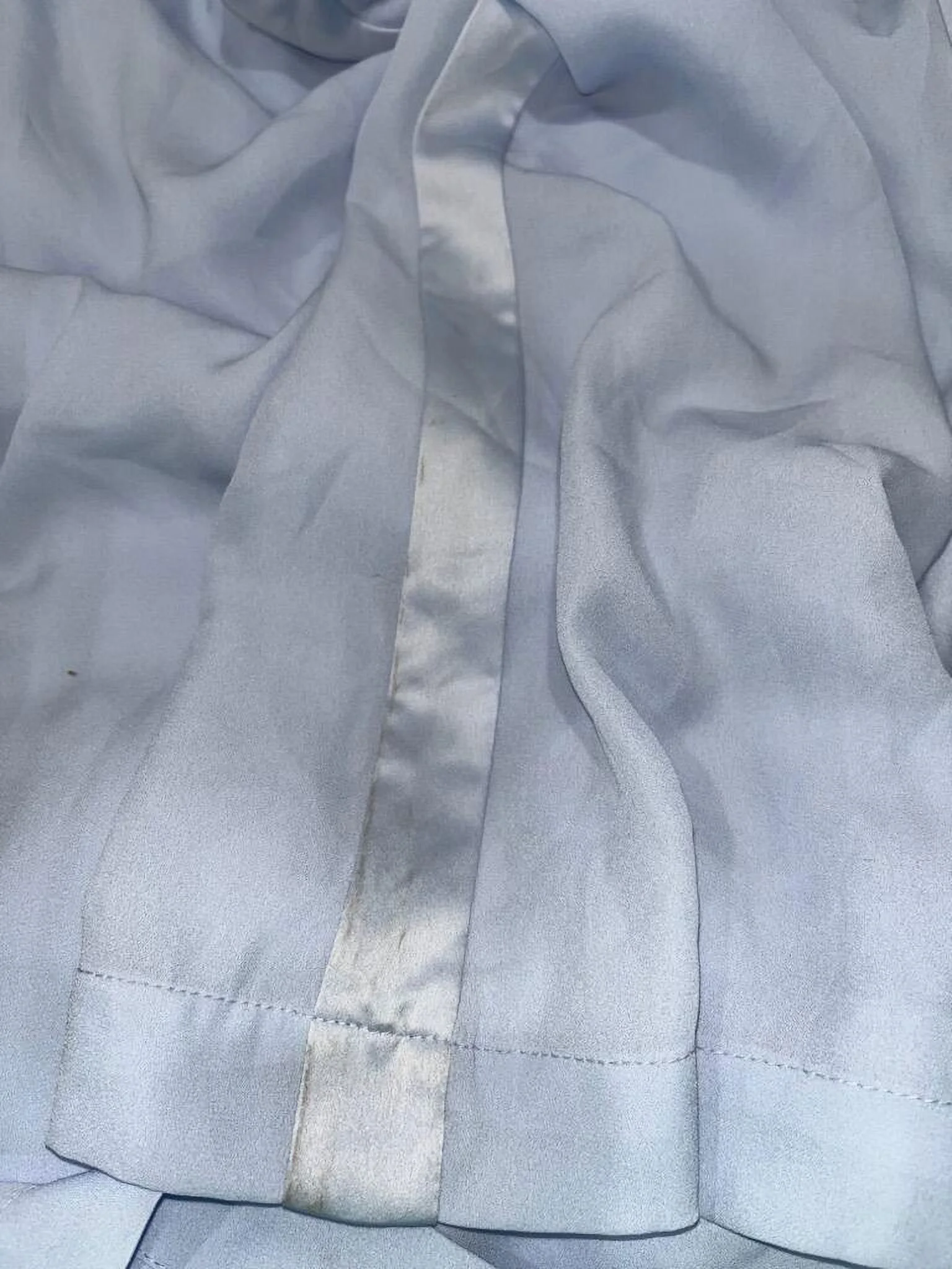 MSRP $99 Nina Parker Plus Size Satin-Trim Wide-Leg Pants Blue Size 2X DEFECT