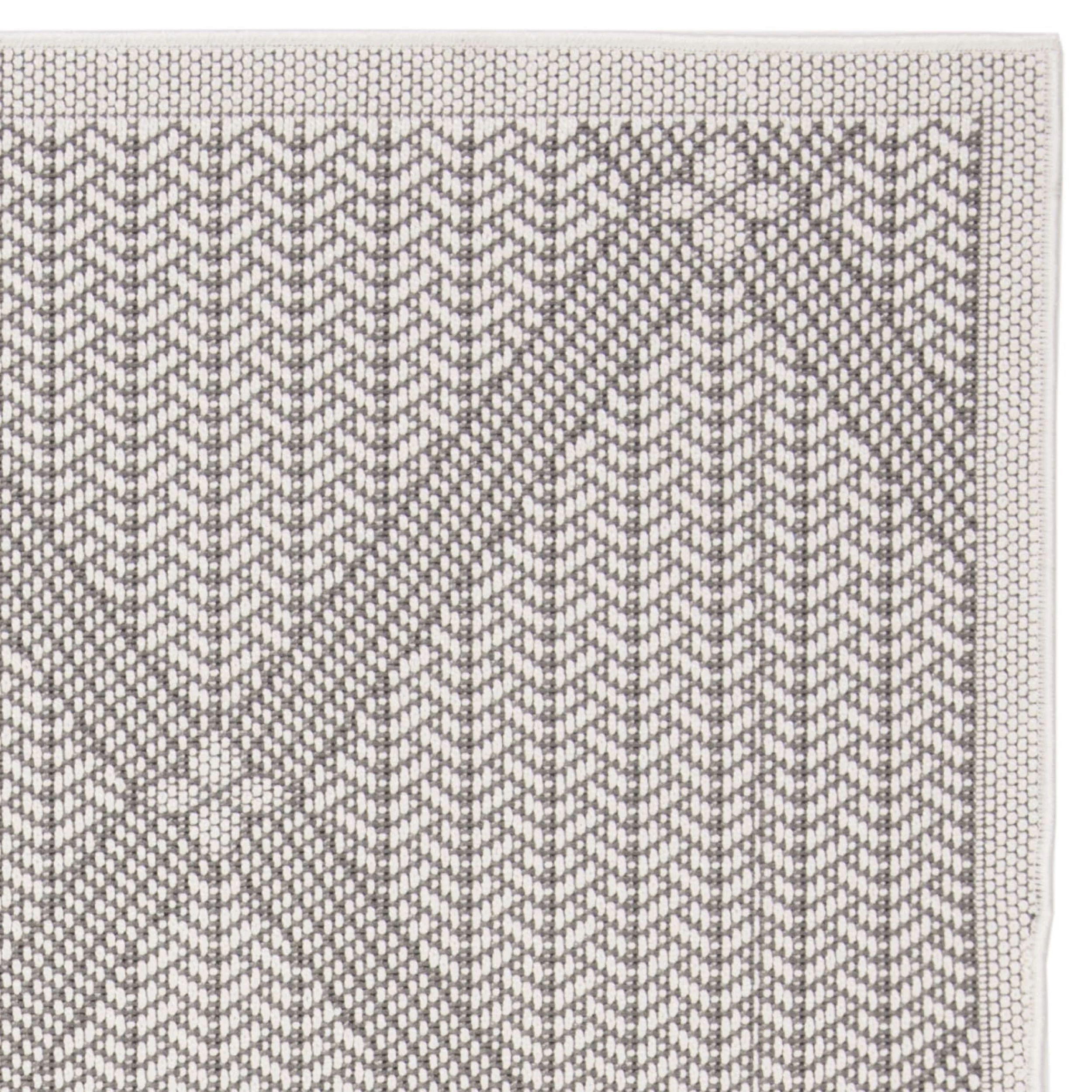 SAFAVIEH Bermuda Julijana Geometric Diamonds Indoor/Outdoor Area Rug Cream/Grey, 4' x 6'