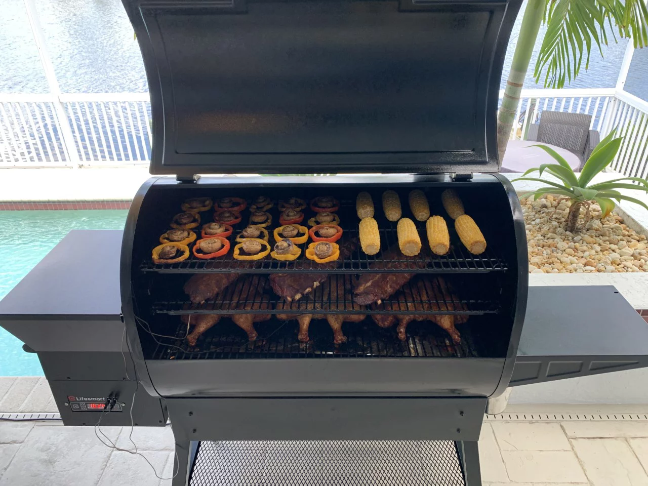 Lifesmart 2000 Square Inch Pellet Grill and Smoker with Dual Meat Probes, Precision Digital Control and 3 Cooking Racks