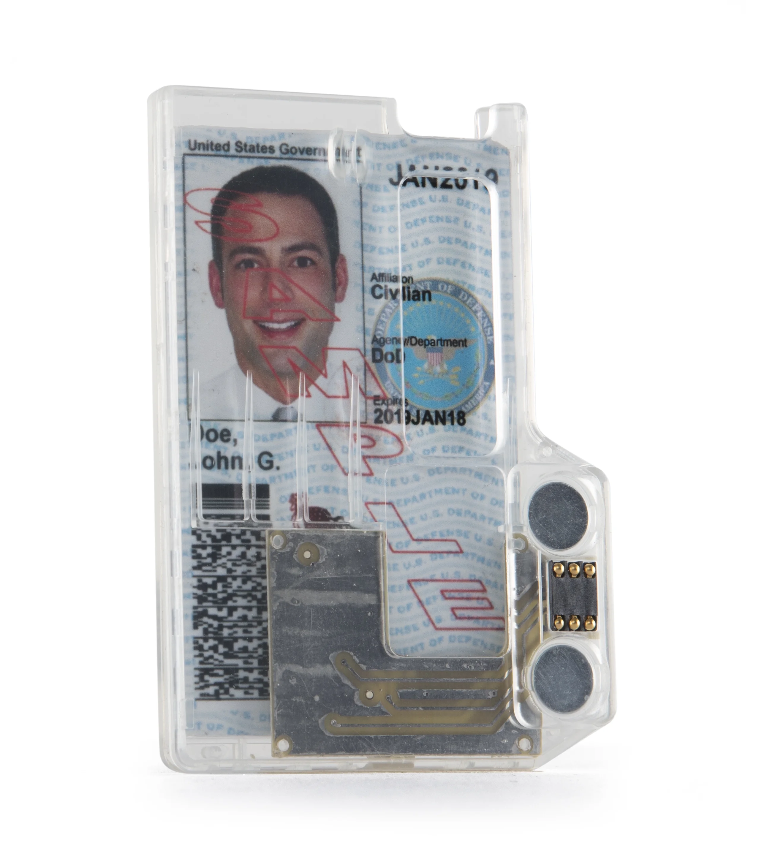 Stanley Global SGTiAll-A ID/Badge Holder CAC PIV Smart Card Magnetic Leash Reader (USB A) (FIPS 201) (TAA Compliant)