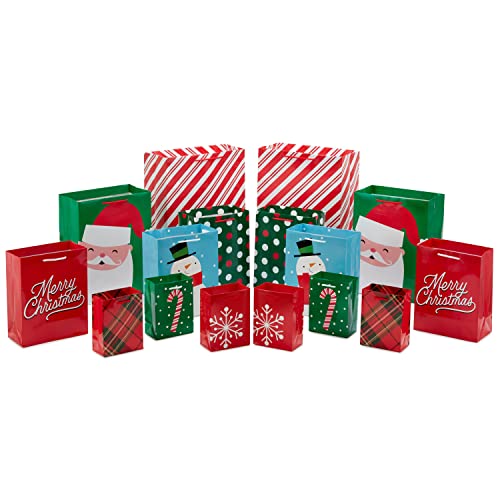 Hallmark Image Arts Assorted Holiday Gift Bag Bundle (16 Bags: 6 Small 5