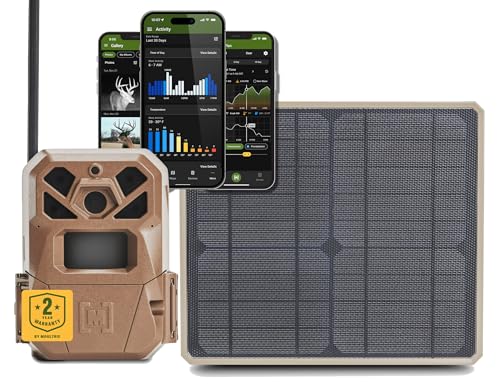 Moultrie Edge 2 Cellular Trail Camera - Auto Connect Nationwide 4G LTE - On Demand 36MP Photo - 1080P Video with HD Audio - 100 Ft Detection Range - Low Glow Flash