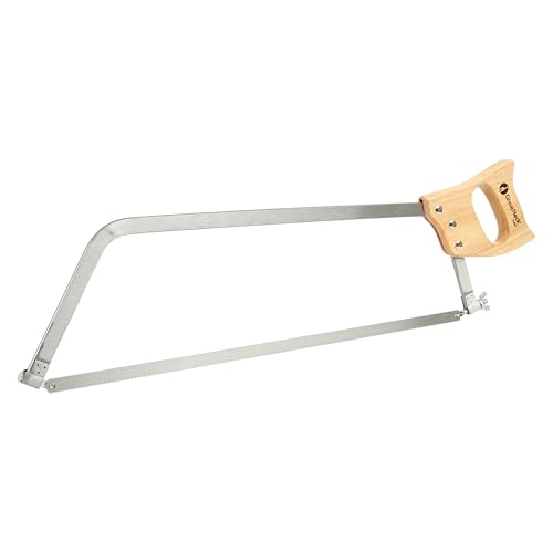 GreatNeck BUS22 Butchers Saw, 22 Inch, High Carbon Steel Blade, Solid Steel Frame, Hardwood Handle, Ideal for Cutting Meat, Bone, Game, and Livestock, Easy Blade Changes with High Tension Screw