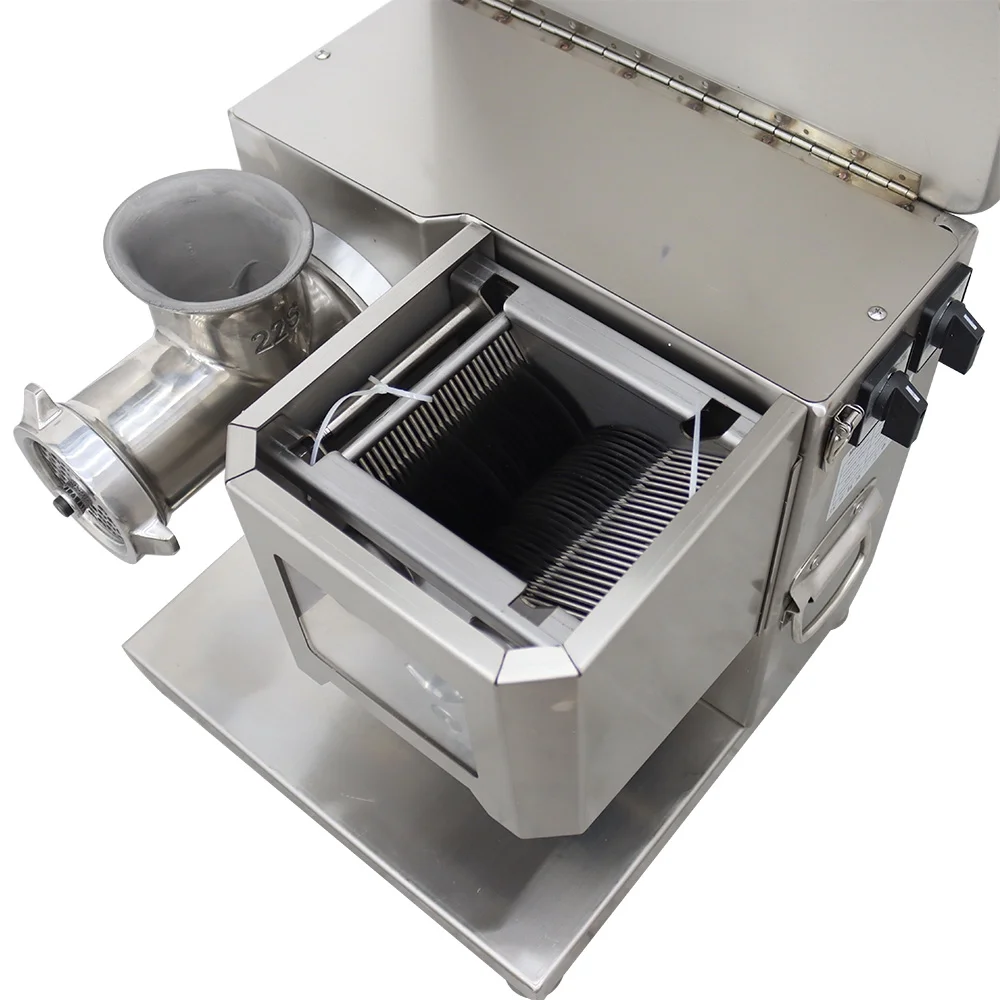 INTSUPERMAI Electric 2 in 1 Meat Mincer Meat Slicer with 3.5mm Cutter Blade and 8mm Grinding Plate