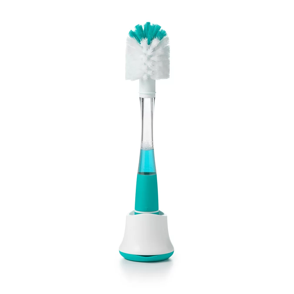 OXO Tot Soap Dispensing Bottle Brush With Stand, Teal