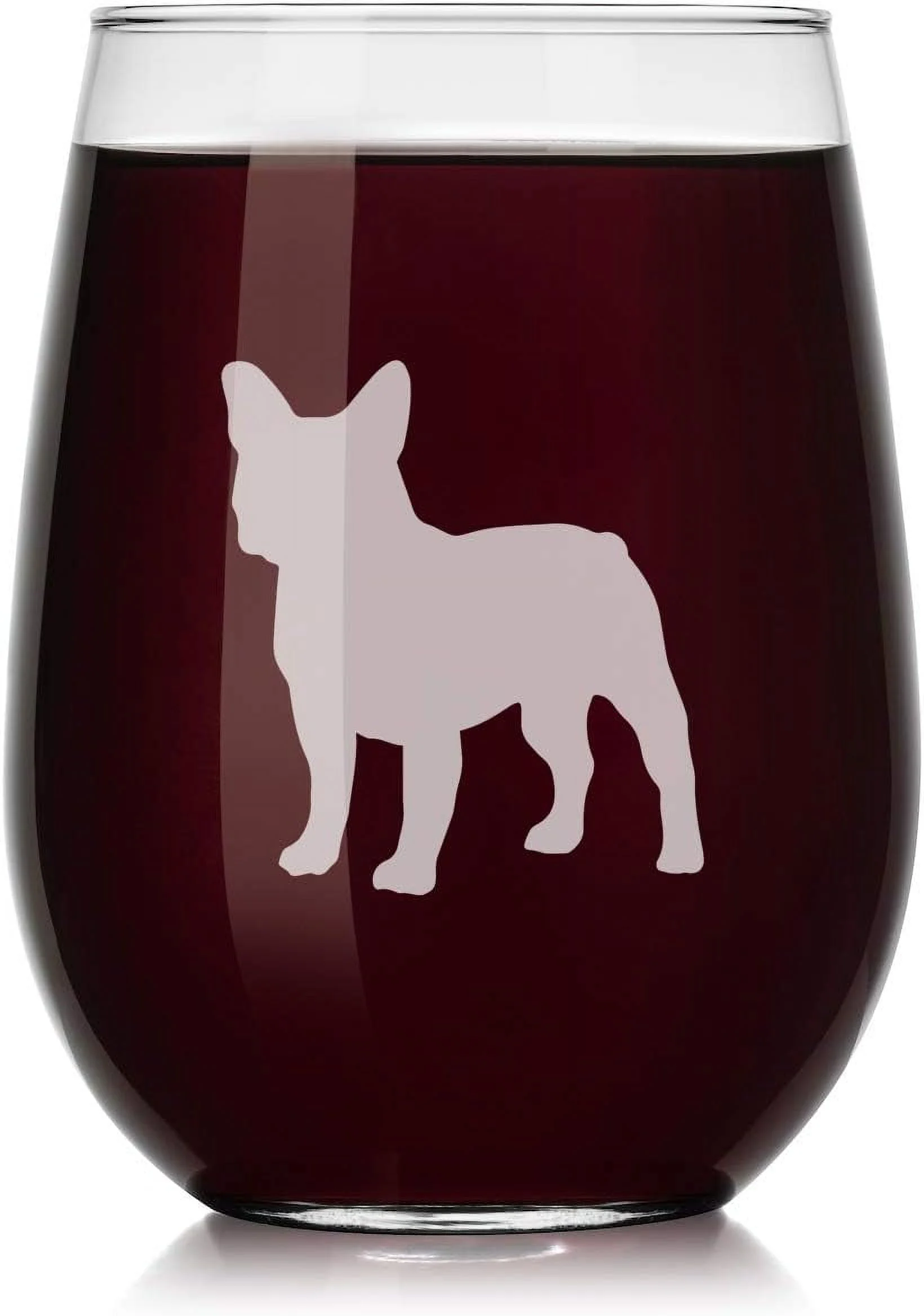 Wine Glass Frenchie French (Stemless, 17Oz)