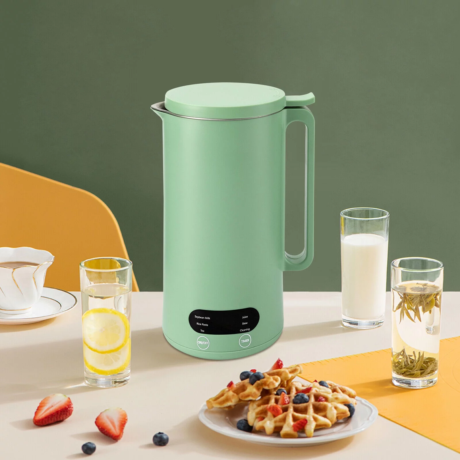 TFCFL Soymilk Maker 350mL Juicer Soy Milk Machine Stainless Steel Multi Cooker Mixer