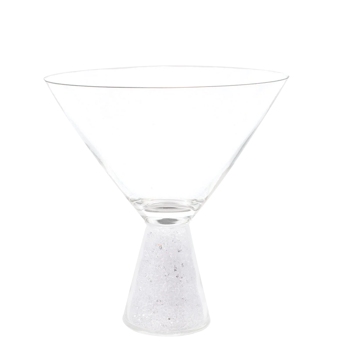 Sparkles Home Rhinestone Stemless Crystal-Filled Martini Glass - Set of 6