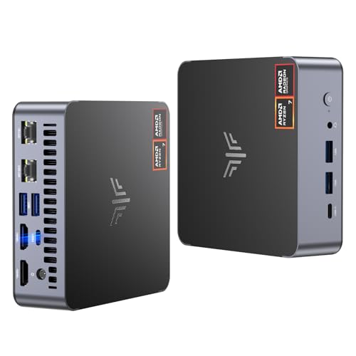 KAMRUI Mini PC with AMD Ryzen 7 5825U, 16GB DDR4 512GB M.2 SSD Mini Computer, Mini Gaming PC with USB Type-C, Desktop Computer Supports Triple 4K Display, WiFi 6, BT 5.2