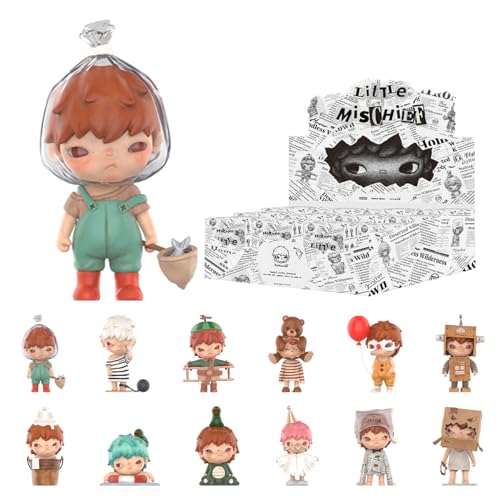 POP MART HIRONO Little Mischief Series, 12PCs Hirono Blind Box Figures, Random Design Action Figures Collectible Toys Home Decorations, Holiday Birthday Gifts for Girls and Boys, Whole Set