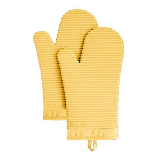 KITCHENAID Ribbed Soft Silicone Oven Mitt 2-Pack Set, 7.5