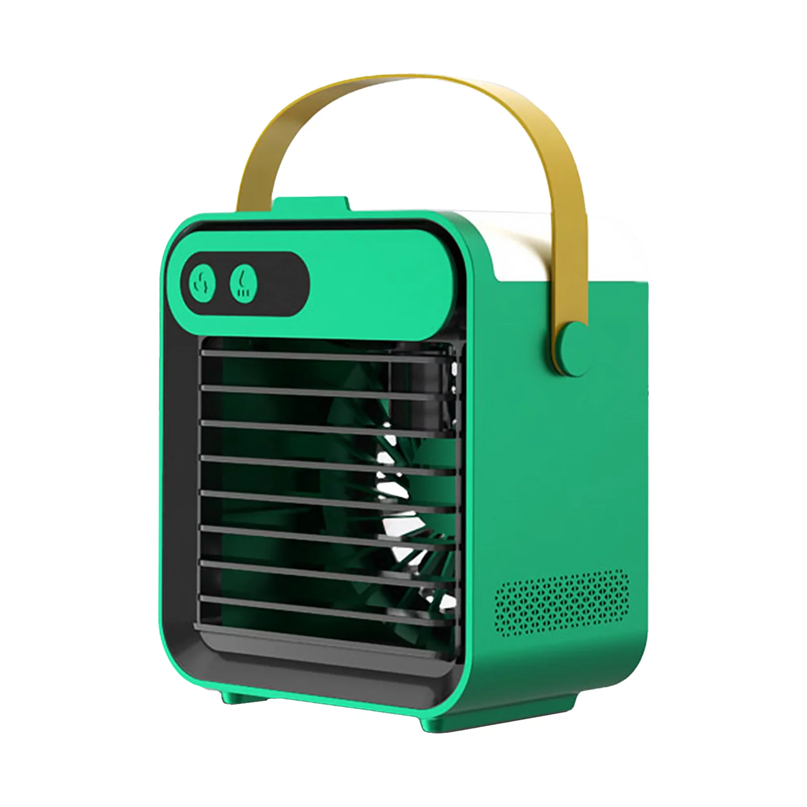 Andoer Air Conditioner Fan With Phone Holder Mirror Cooling Air Cooler Humidifier 180mL Space Cooler 3 Speeds USB Air Cooler Fan Convenient Handle for Home Office