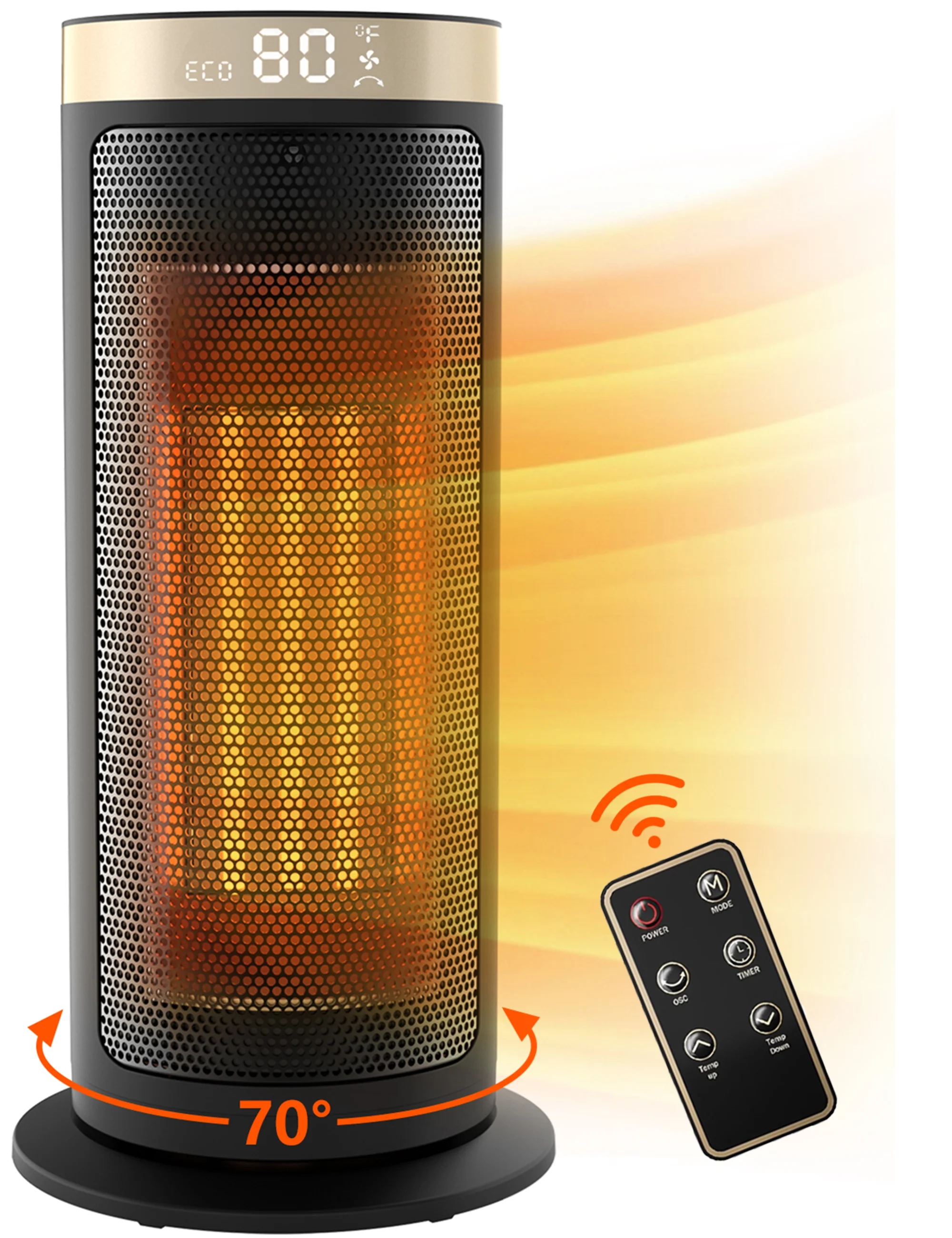 Vebreda Space Heater for Indoor Use, 1500W  PTC Ceramic Fast Heating Safe for Office Bedroom Use