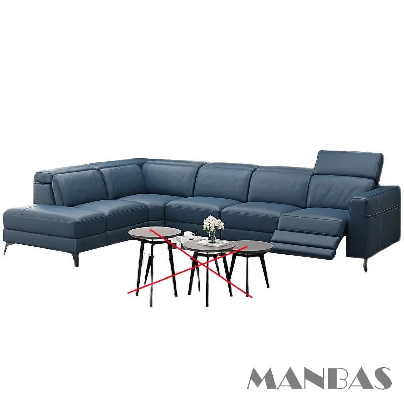 Linlamlim Relaxing Italian Genuine Leather Recliner Sofa Set with Electric Recliner Chairs Living Room Couch Sectional Sofa Sets