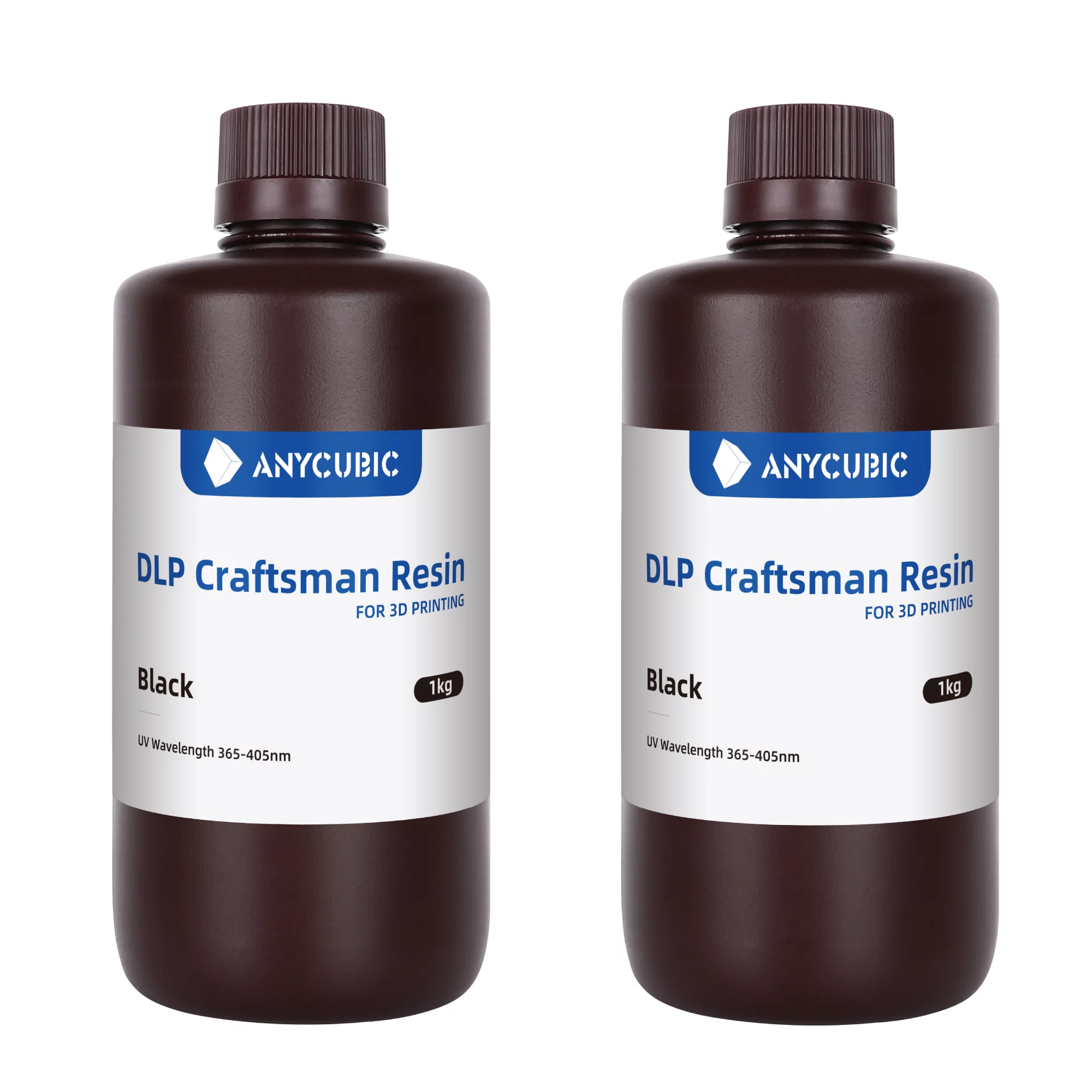 ANYCUBIC 3D Printer Resin, 365-405nm DLP UV-Curing Resin, High Precision and Fast Curing Craftsman Resin, for DLP LCD SLA Resin 3D Printing (Black, 2KG)