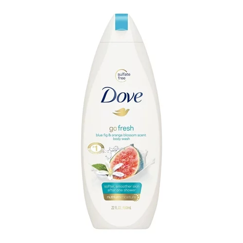 Dove Go Fresh Blue Fig and Orange Blossom Scent Restore Body Wash, 24 Oz, 2 Pack