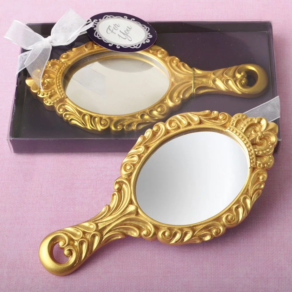 Pack of 60 Make It Royal Hand Mirror, Gold Hand Mirror, Royal Themed Gift Favor Wedding anniversary sweet 16 party favor