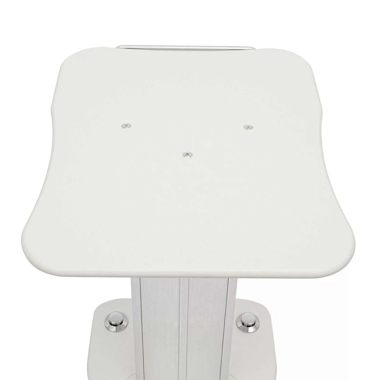 Rolling Trolley Cart Beauty Machine Stand, 4 Wheels Hair Salon Alluminum Alloy White Beauty Cart