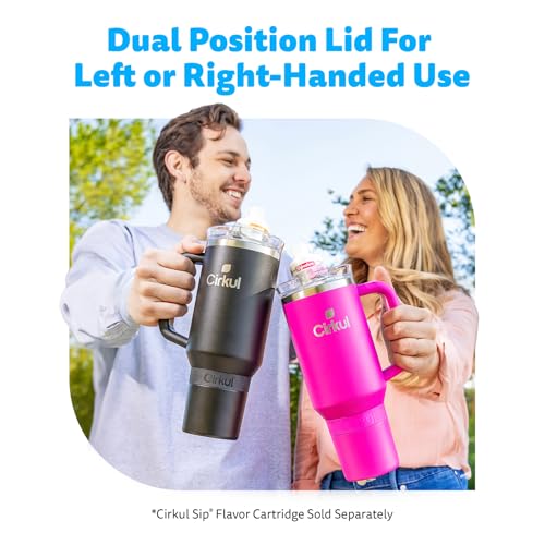 Cirkul 40oz. Carbon Stainless Steel Tumbler with Handle, All-Day StrawSip™, Double-Wall Insulated