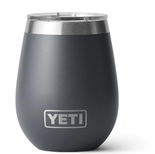 YETI Rambler 10 oz Wine Tumbler, Vacuum Insulated, Stainless Steel with MagSlider Lid, Navy