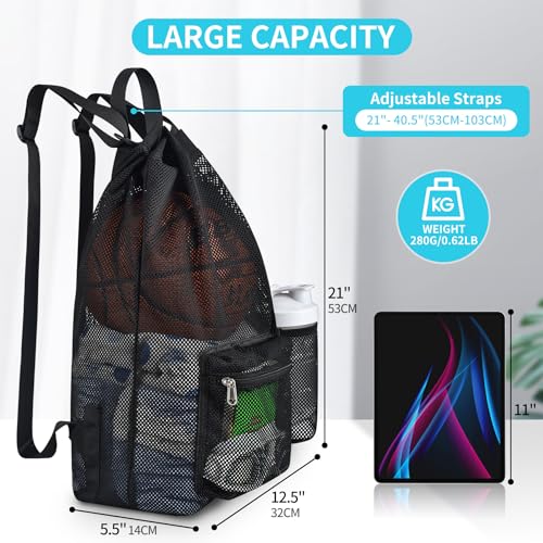 Mildbeer Large Drawstring Backpack for Men Women Athletic Gym Sports Workout Beach Swimming Commuting Travel