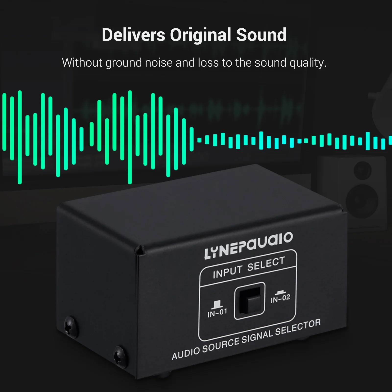 Meterk Linepaudio Audio Switcher Rca 2 In 1 Out / 1 In 2 Out A/B Switch Stereo Audio Splitter Box With No Distortion Rca Jack For Switching Between Computer Speakers And Headphones