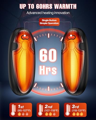 Hand Warmers Rechargerable 2 Pack - 14000mAh Electric AI Handwarmers with Charging Case, Magnetic 2 in 1 Pocket Heater, Stocking Stuffers, Gifts for Women/Christmas/Golf/Camping Accessories