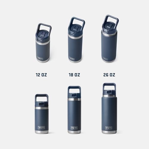 YETI Rambler 18 oz Bottle, Vacuum Insulated, Stainless Steel with Straw Cap, Beekeeper