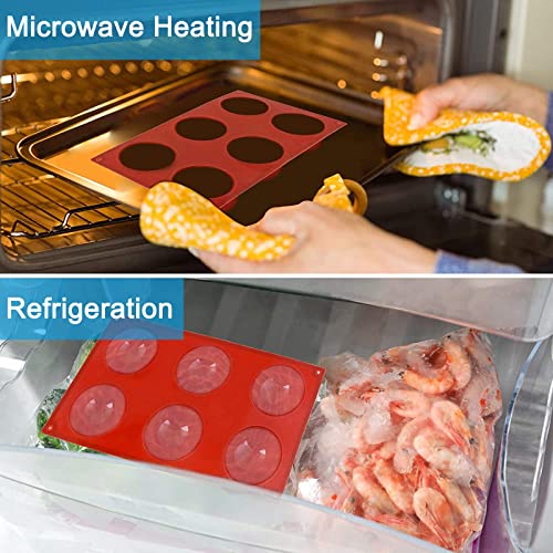 Hot Chocolate Bomb Mold Silicone Large Chocolate Sphere Mold Chocolate Ball Molds Silicone Hot Cocoa Bomb Molds 2.5