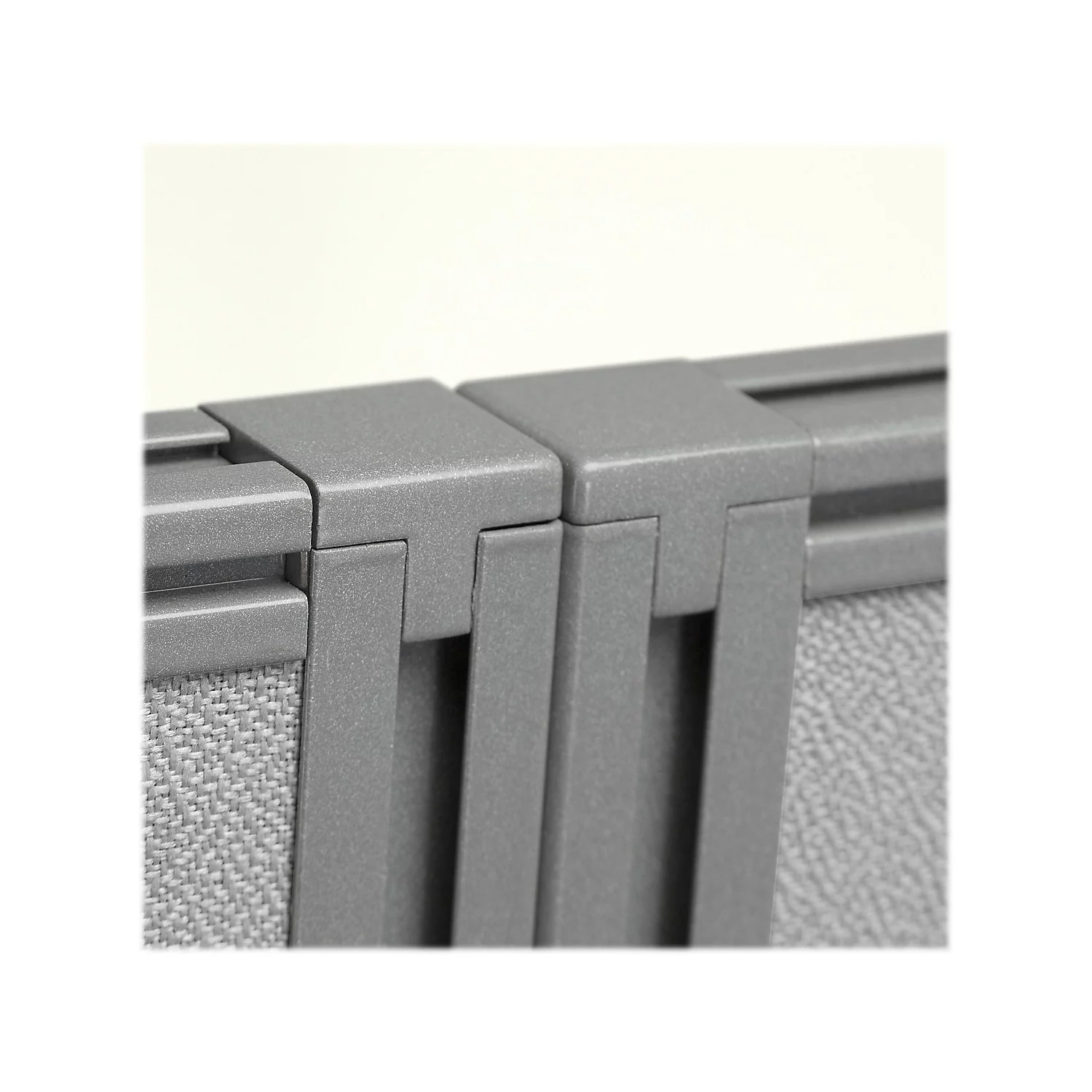 Easy Office 60W Cubicle Desk with 45H Closed Panels in White - Engineered Wood