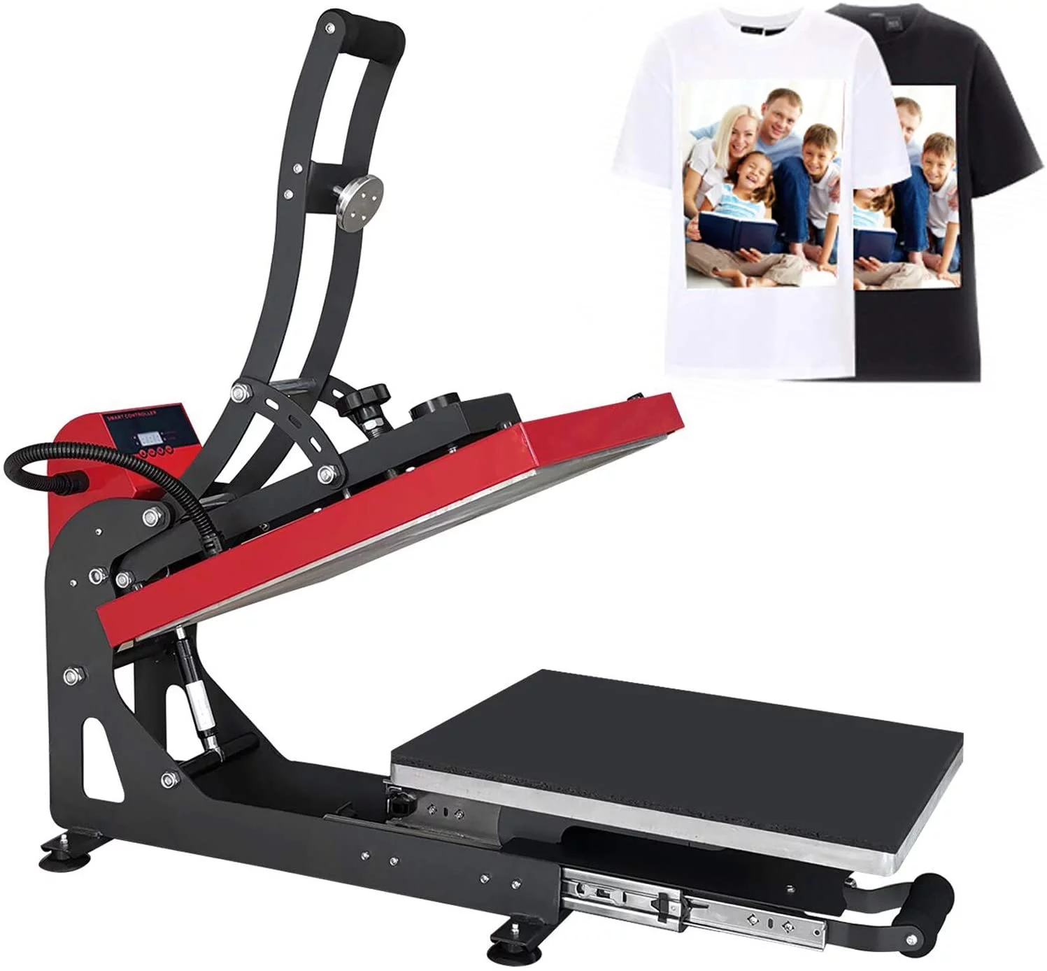Miumaeov Magnetic Semi-Automatic T Shirt Heat Press Machine 16 X 20'' Large Heat Press Sublimation with Smart LCD Transfer Sublimation Machine for Puzzles, Mouse Pads and Other Flat Heat Transfer Prod