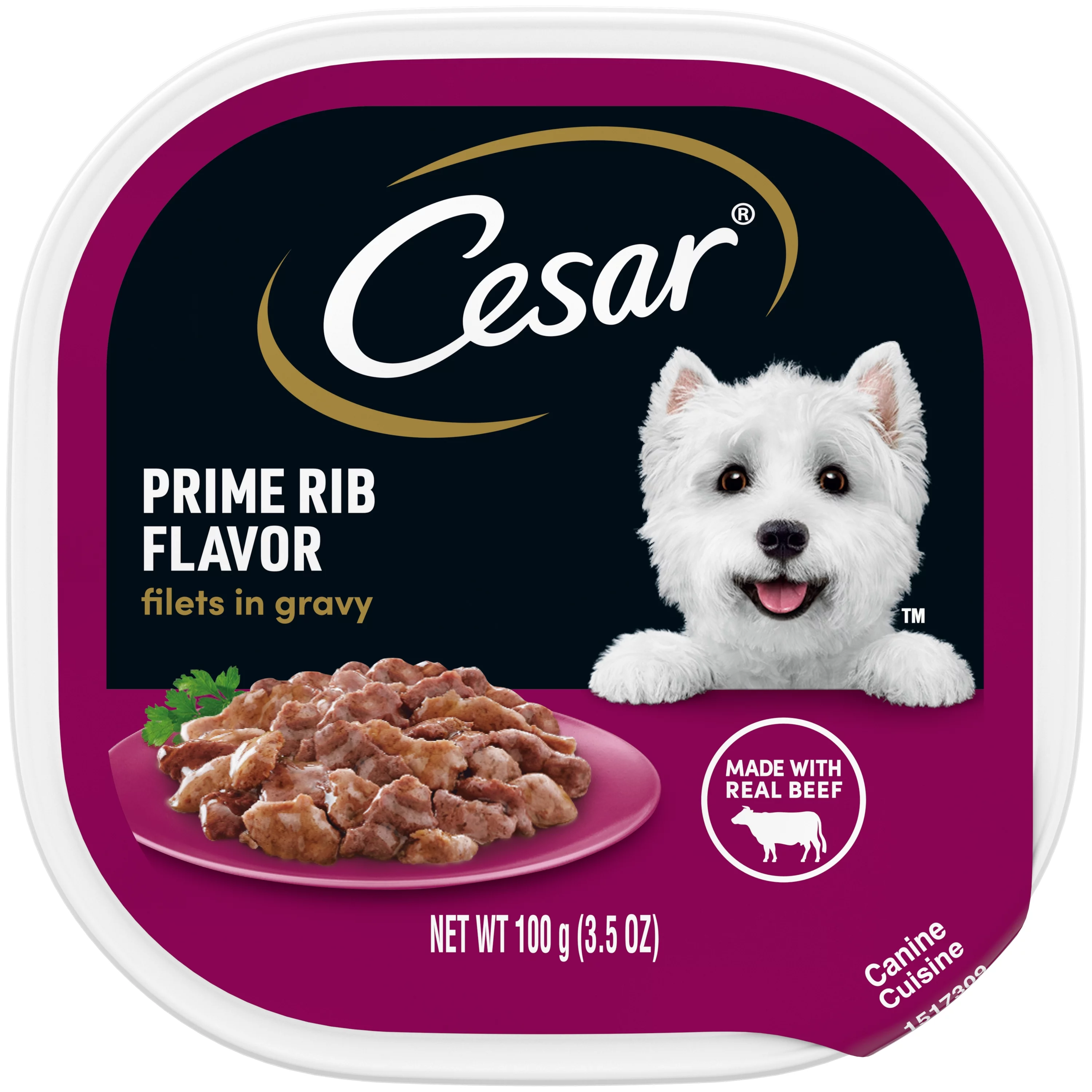 Cesar Filets In Gravy Prime Rib Flavor Wet Dog Food Adult, 3.5 Oz. Pack Of 24
