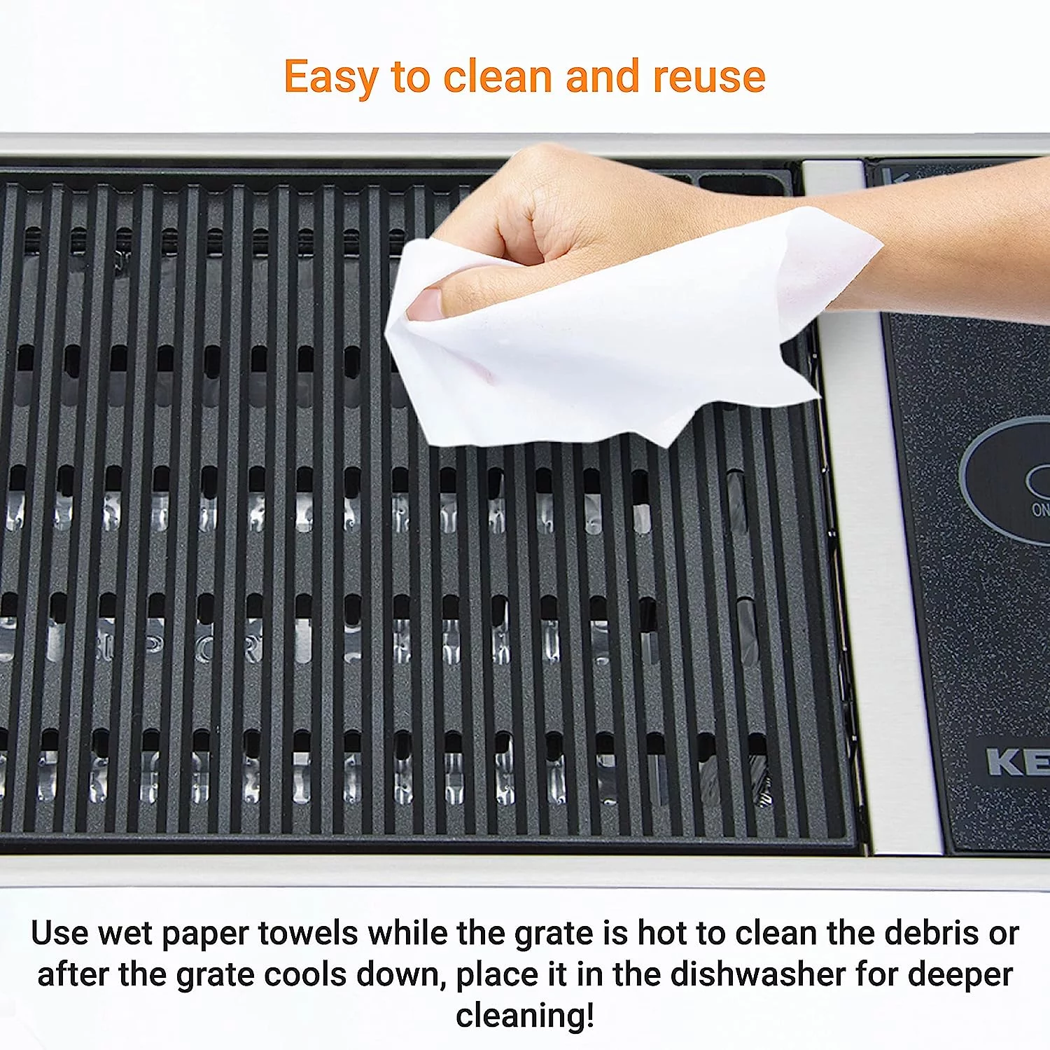 Kenyon B70060 120V No Lid Configuration Electric Grill, Stainless Steel