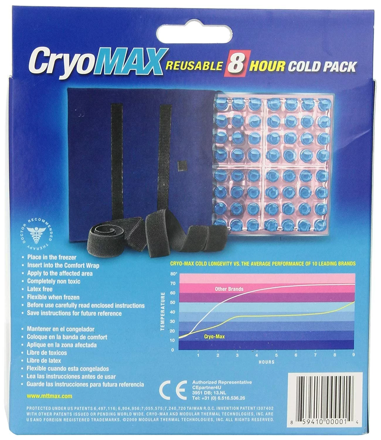 Cryo-MAX Reusable Cold Pack 8 Hour Large, 12 X 12 - Each