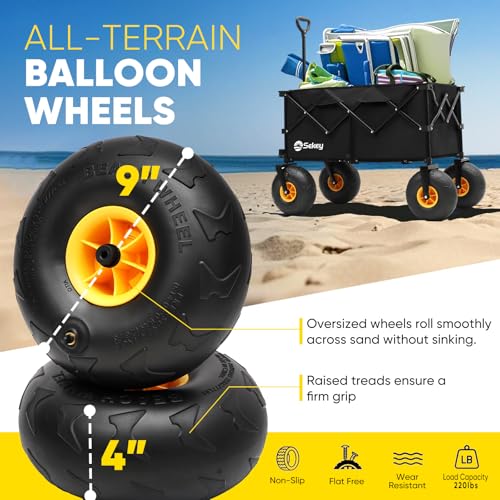 Heavy Duty Beach Wagon with 9