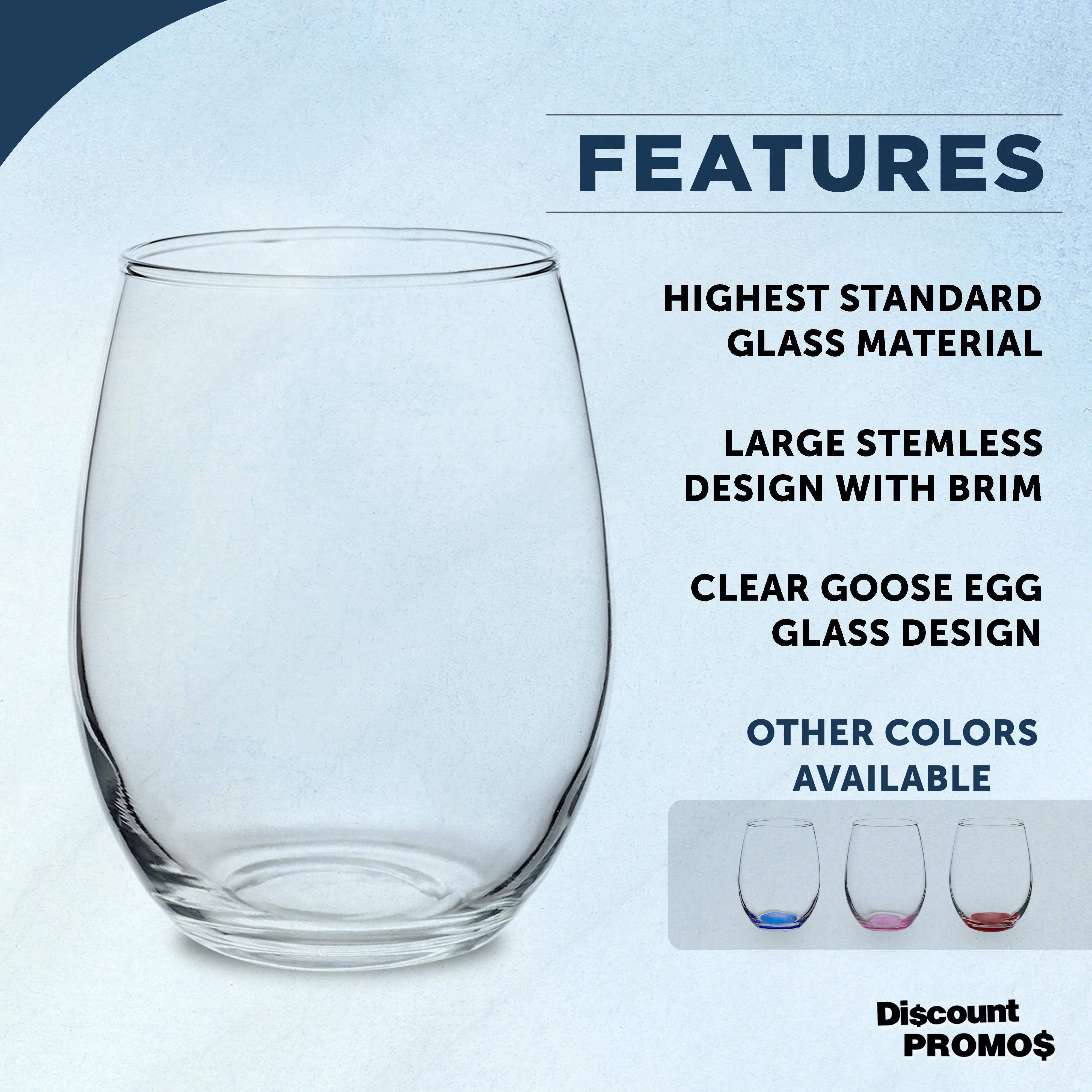 Stemless Wine Glasses by ARC Perfection 15 oz. Set of 10, Bulk Pack - Restaurant Glassware, Perfect for Red Wine, White Wine, Cocktails - Clear