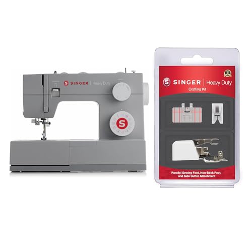 SINGER Heavy Duty 4432 High Speed Black Sewing Machine with Accessory Kit | Strong Motor with Enhanced Piercing Power, 110 Stitch Applications, Full Metal frame, 1-step Buttonhole & LED Light