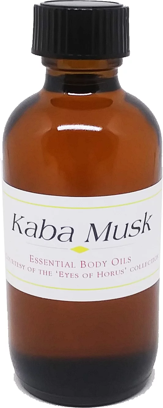 Kaba Musk Scented Body Oil Fragrance [Regular Cap - Brown Amber Glass - Gold - 2 oz.]