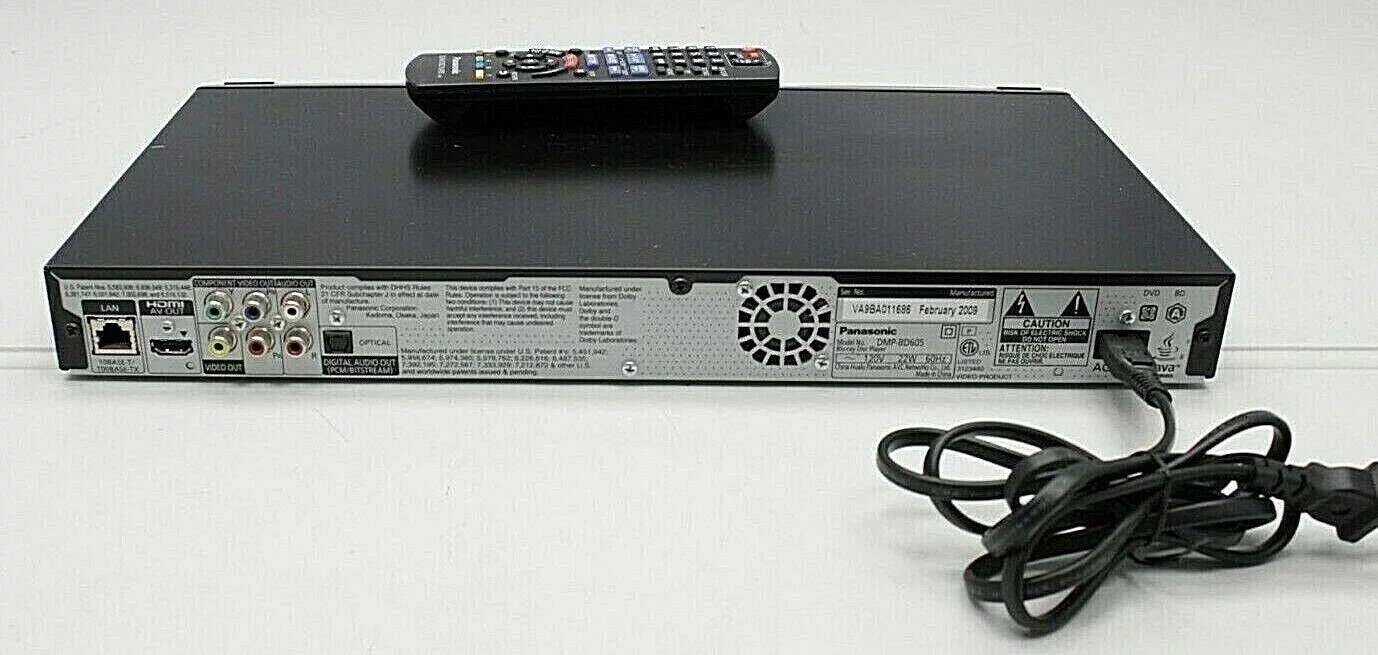 Pre-Owned Panasonic DMP-BD605K 1 Disc(s) Blu-ray Disc Player, 1080p (Good)