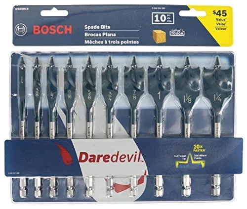 Bosch DSB5010 Daredevil 10-Piece Standard Spade Bit Set